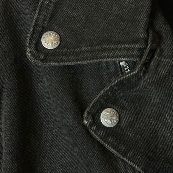 Womens Harley Davidson Jacket Angled Zipper Front Vintage See Photos for size - Picture 3 of 15